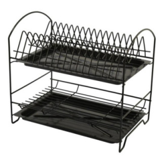 Suszarka do naczyń 2-poziomowa 40cm czarna